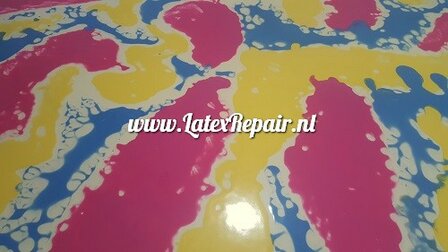 Latex - Splash 40025 - pink blue yellow