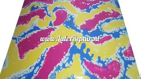 Latex - Splash 40025 - pink blue yellow