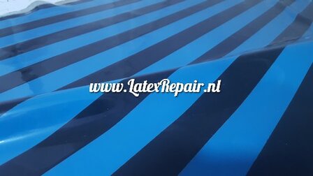 Latex - 40035 - Blauw zwart gestreept