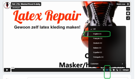 Pattern: Latex mask 6 parts + VIDEO