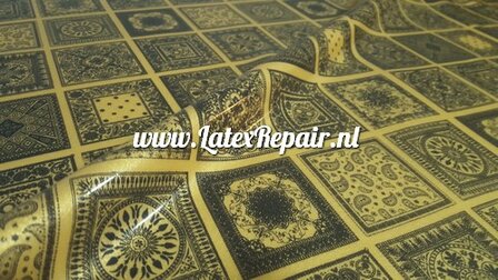 mini bandana latex sheet rubber goud gold