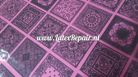 Mini bandana sheet, fuchsia zwart