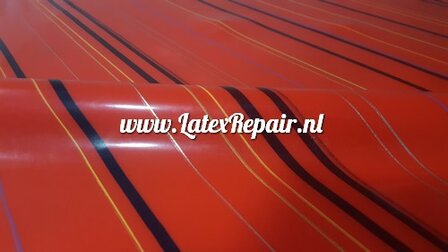 Latex - 40099 - Rood met diverse streepjes