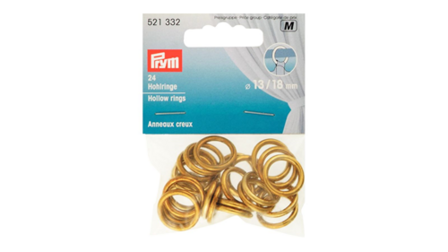 Curtain rings 13-18 mm gold - 6 pcs