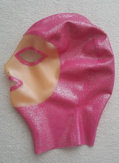 Gummy Diva / Latex Godde masker mask hood glitter 