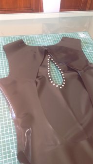 latex top met studs spikes