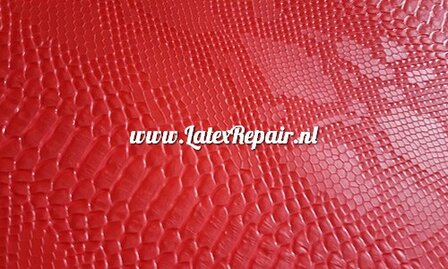 Latex sheet 3d struktuur slang snake rood 01