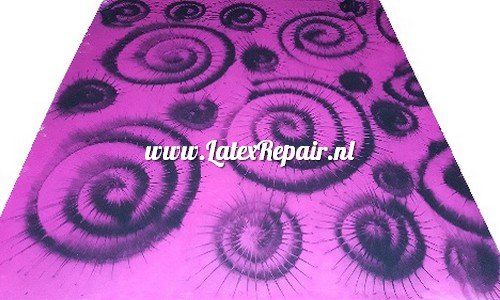 Latex sheet -  Neon lila cirkels zwart 1210