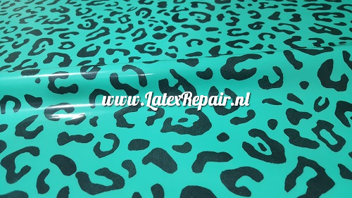 Latex sheet - Leopard tropical green  - 1440