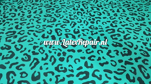 Latex sheet - Leopard tropical green  - 1440