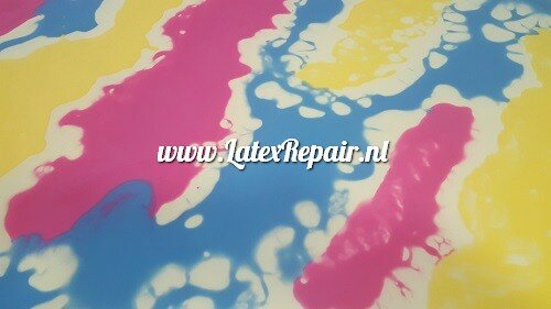 Latex - Splash 40025 - pink blue yellow