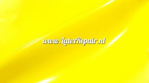 Neon geel yellow gelbe latex sheet rubber gummi