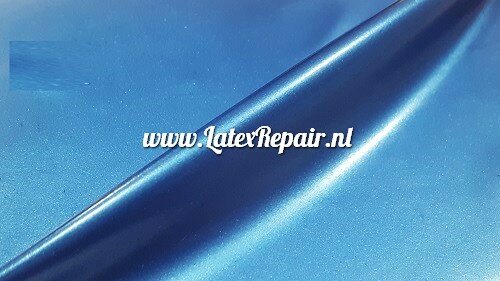 metallic blue blauw latex rubber sheet