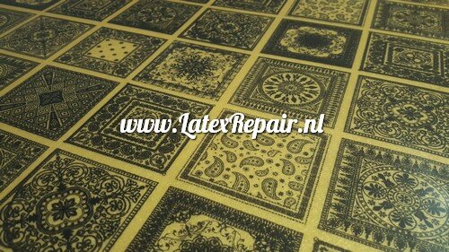 mini bandana latex sheet rubber goud gold