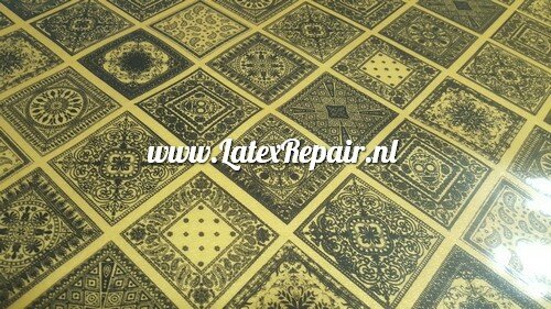 mini bandana latex sheet rubber goud gold