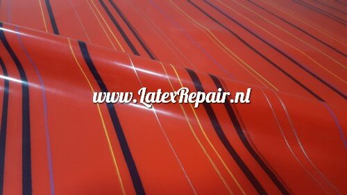 Latex - 40099 - Rood met diverse streepjes