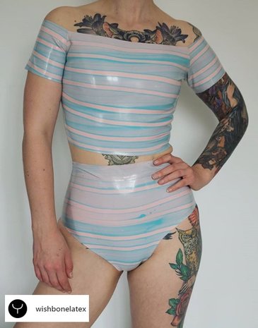 wishbone latex patterned latex sheet latexrepair custom bespoke body suite