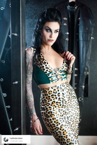 ladinda latex  leopard patterned latex design